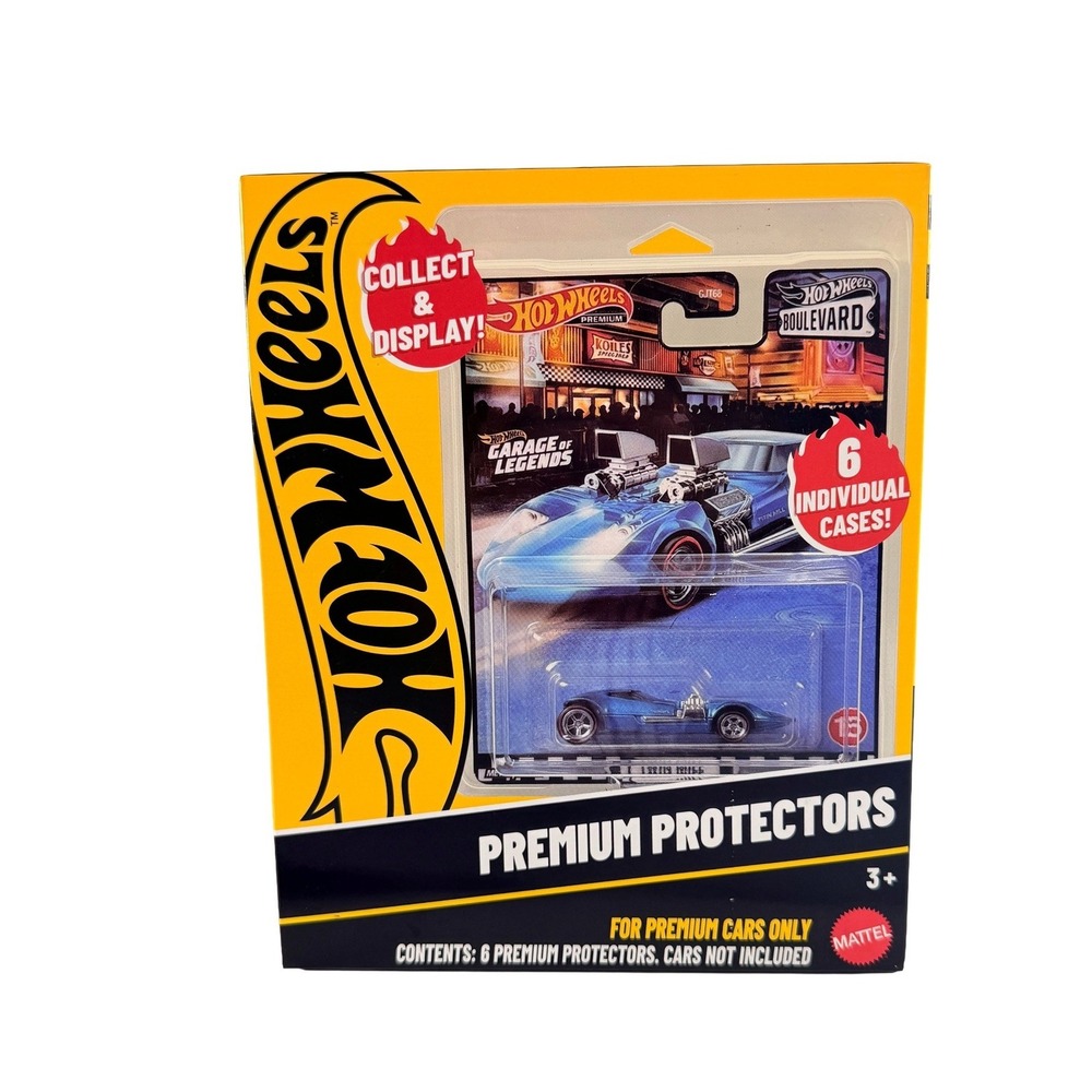 Hot Wheels Legends Tour Premium Protectors 6 Individual Display Cases Mattel NIB